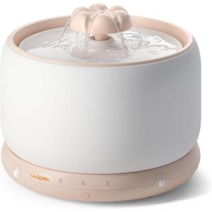 WOPET Wireless Cat Water Fountain, 3L/101oz W03 Stylish Ceramic Pet Water Fountain, 5000 mAh Battery Operated Cat Water Dispenser for Cats & Dogs, Ultra-Quiet, Easy to Clean and Assemble White Orange(Wireless-White Orange)