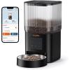 imageWOPET Automatic Cat Feeder 5G WiFi Automatic Dog Feeder with APP Control for Remote Feeding Cat Food Dispenser with Low Food Sensor and Voice RecorderUp to 10 Meals Per Day for Cats and DogsBlack