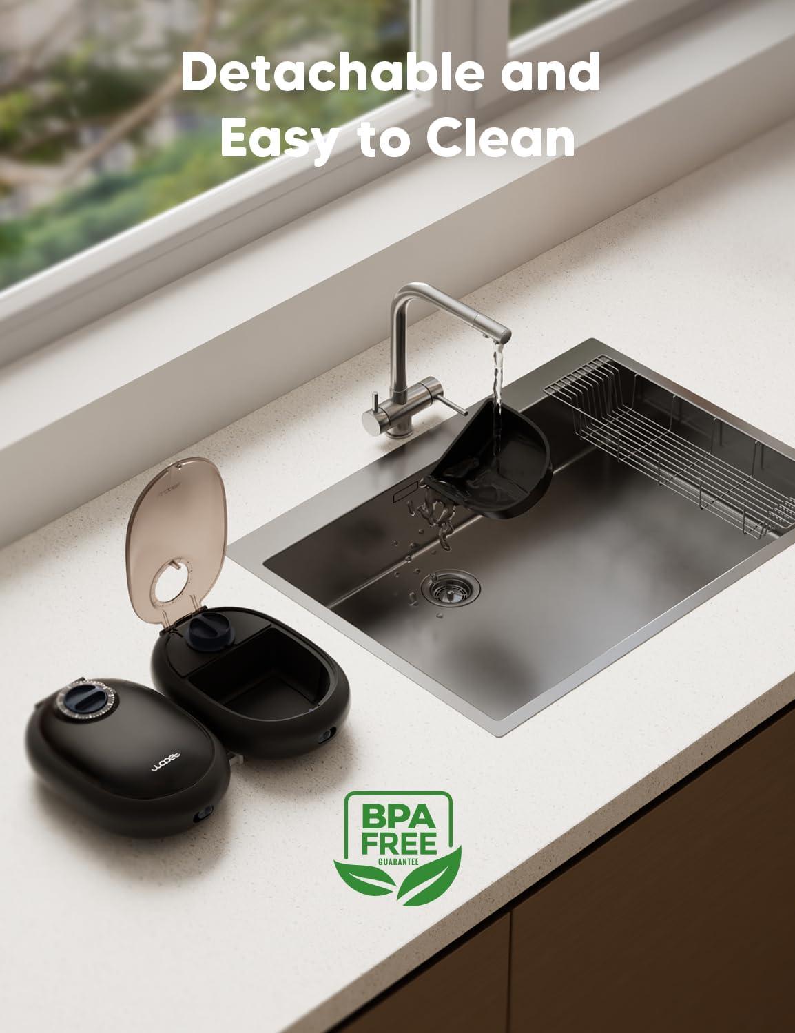 imageWOPET Automatic Cat Feeder 48Hour Timed Pet Food Dispenser with Ice Pack for Freshness Yogurt ampamp Canned Meals Perfect for Cats Kittens ampamp Small DogsBlack